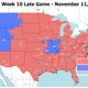 Illustration for article titled Which TV Market Is Getting Screwed This Sunday? An Analysis Of Week 10 NFL Viewing Maps